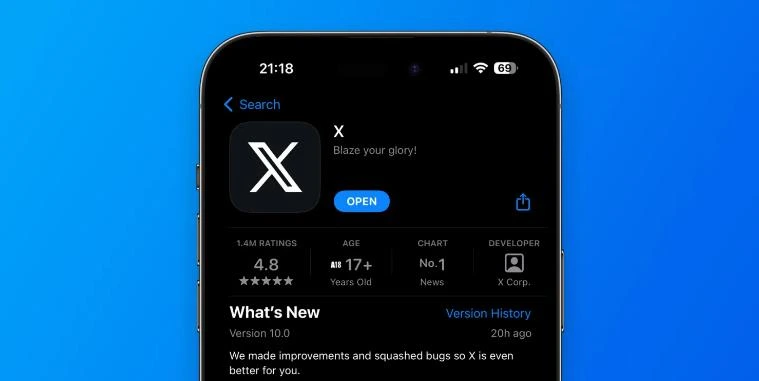 Twitter在iOS App Store中更名为X