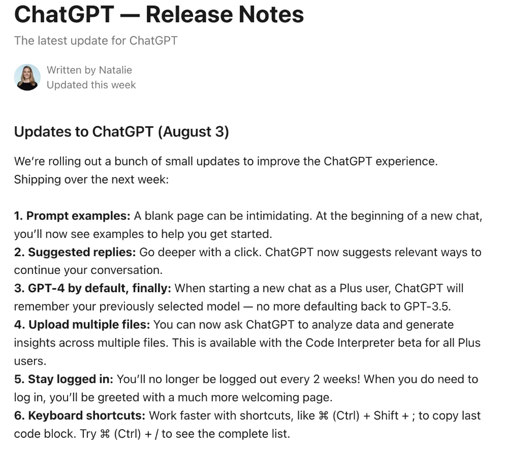 OpenAI宣布ChatGPT推出6项更新默认升级至GPT-4