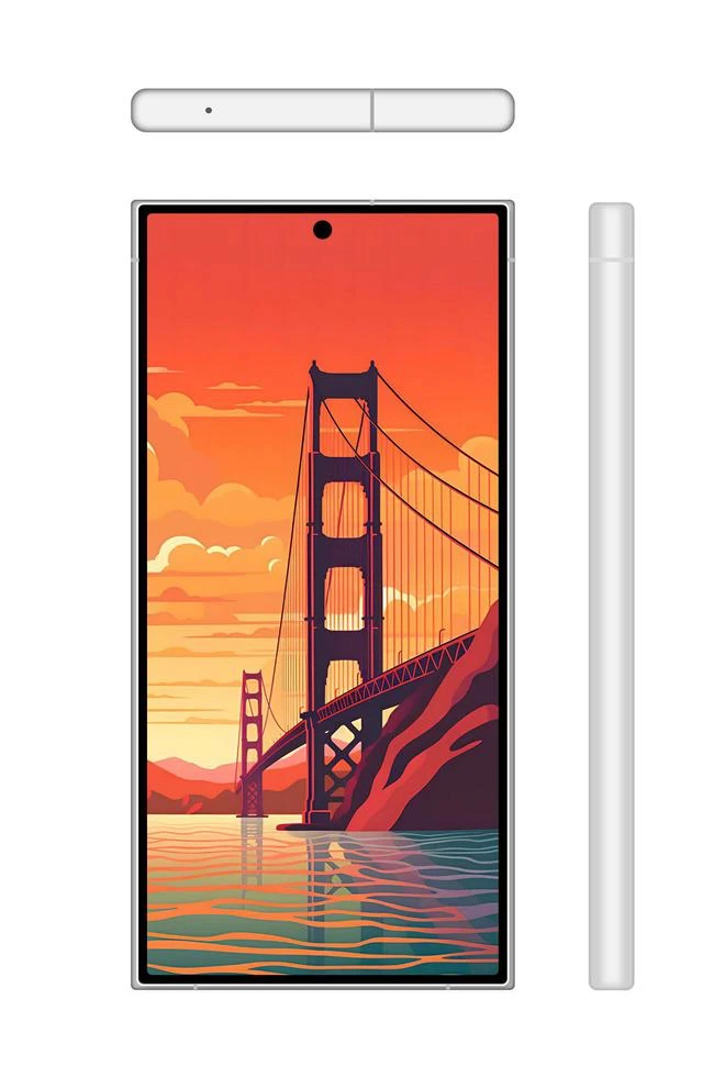 三星Samsung Galaxy S24 Ultra手机高清渲染图 传李一焕操刀设计