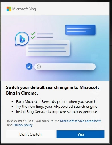微软在Win11和Win10用户桌面上强推Bing搜索和Bing Chat