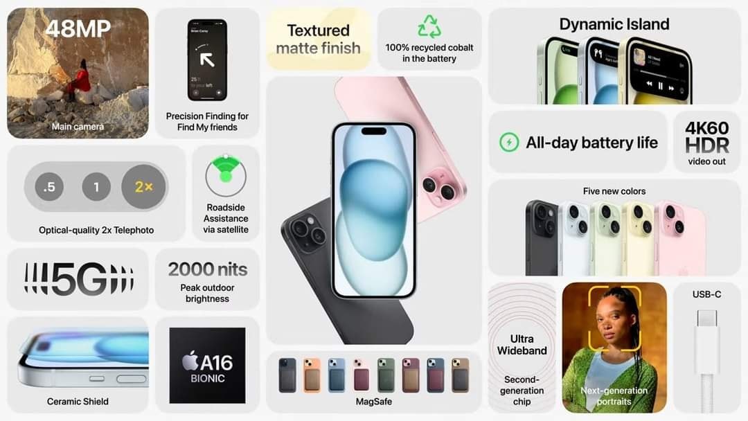 台湾苹果Apple iPhone 15和iPhone 15 Pro新机价格规格比较懒人包