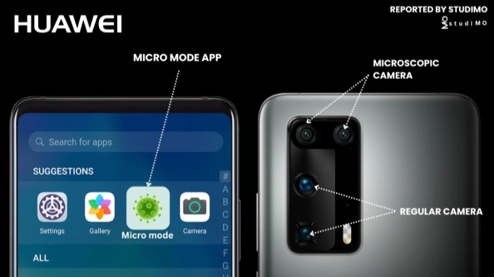 HUAWEI华为在美国申请手机显微镜技术专利获批 最高可放大400倍