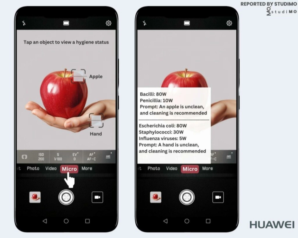 HUAWEI华为在美国申请手机显微镜技术专利获批 最高可放大400倍