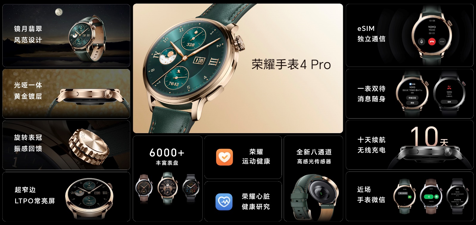 荣耀手表4 Pro发布售价1599元起   融合全新科技之智演绎全新魅力
