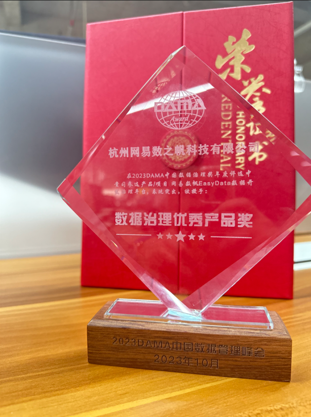 网易数帆EasyData荣获DAMA数据治理优秀产品奖