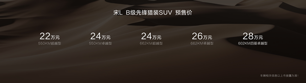 主流家庭，先锋之选！宋L正式开启预售，22-28万