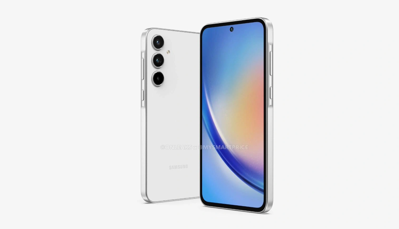 三星Samsung Galaxy A35 5G手机渲染图曝光 采用6.6 英寸120Hz打孔屏
