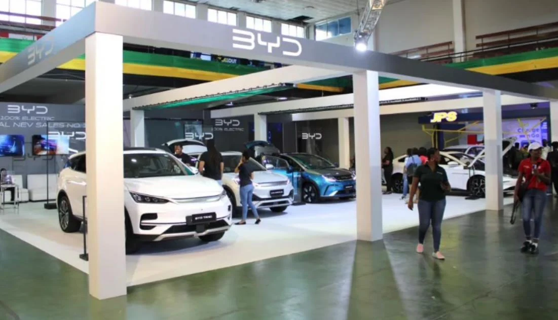消息称比亚迪BYD携5款新能源车型亮相牙买加车展