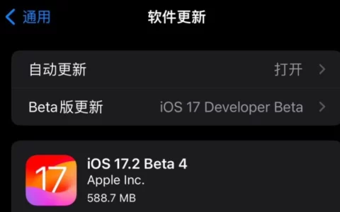 苹果Apple iOS / iPadOS 17.2开发者预览版Beta 4发布