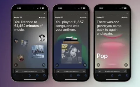 苹果 Apple Music 推出 2023 年度回顾，展示用户听歌数据