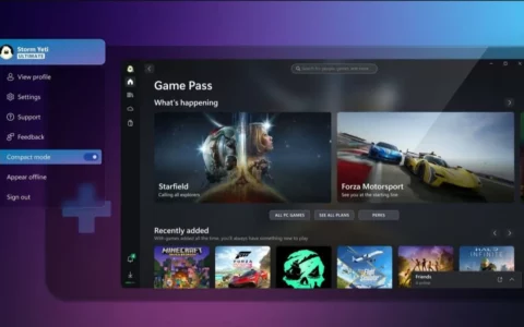 消息称Xbox PC应用程序获得掌上游戏PC的紧凑型模式