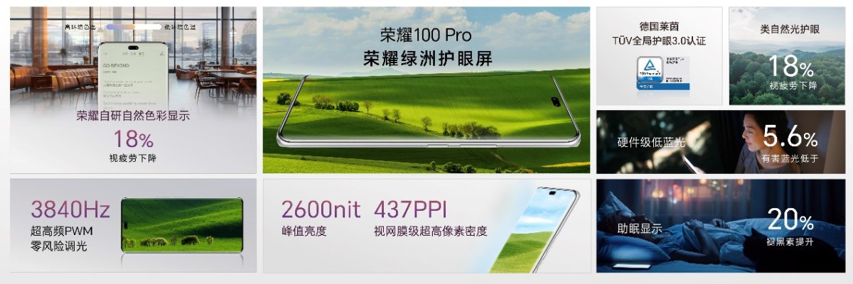 单反级写真相机+荣耀绿洲护眼屏！荣耀100系列正式开售 2499元起