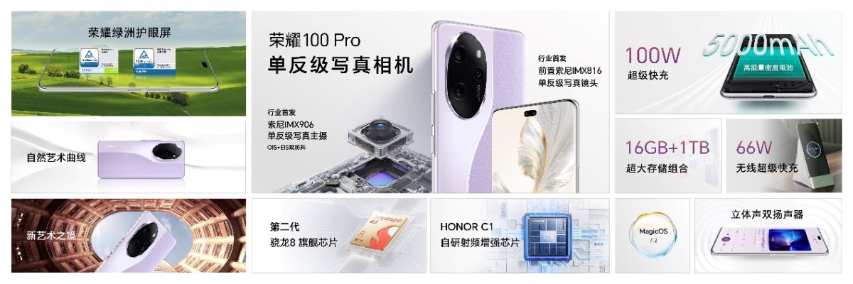 单反级写真相机+荣耀绿洲护眼屏！荣耀100系列正式开售 2499元起
