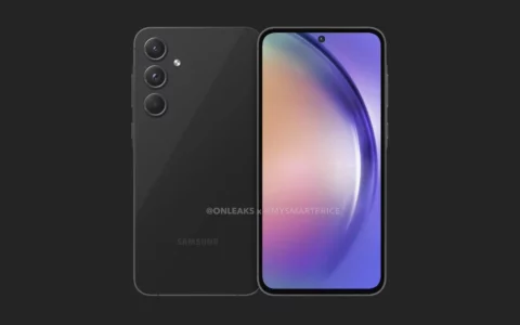 三星Samsung Galaxy A55 5G手机渲染图曝光 采用6.5英寸直屏