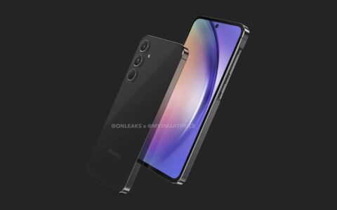 三星Samsung Galaxy A55在侧按钮周围有一个奇怪的突起