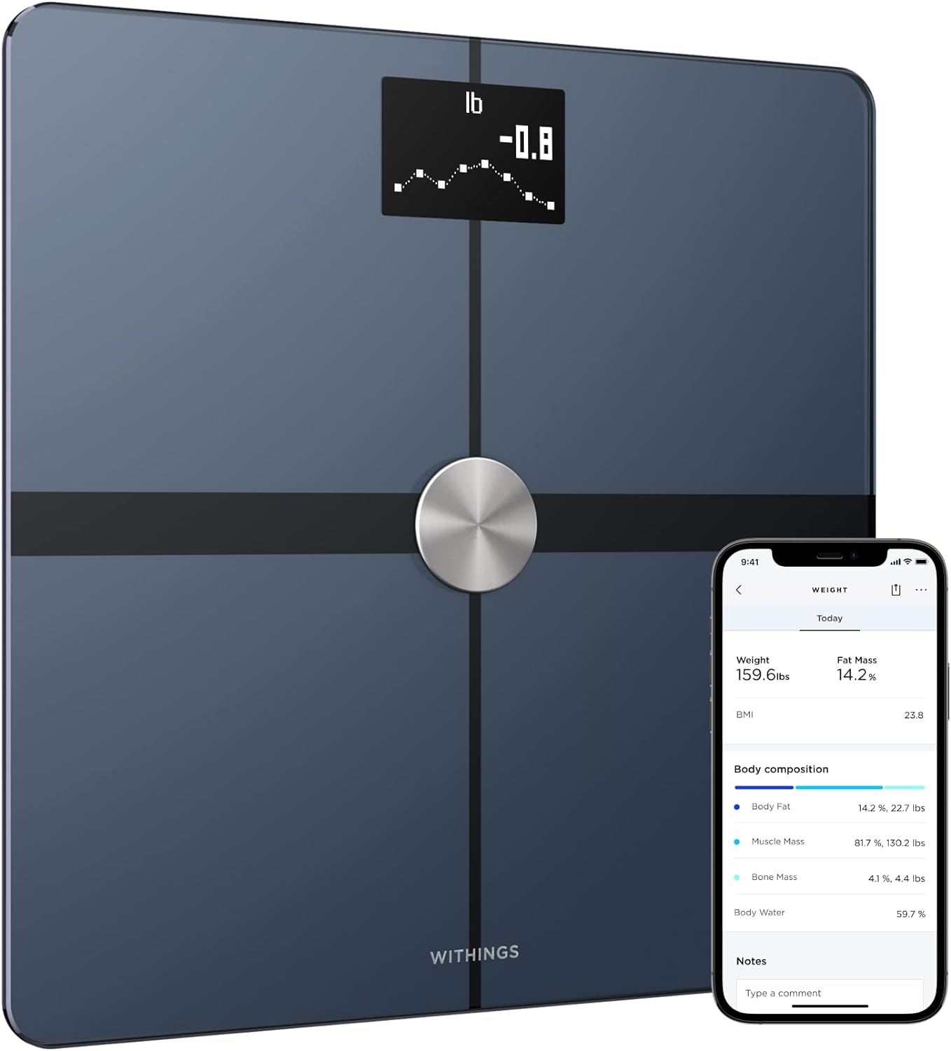 Withings Body Plus：全方位数据呈现的顶级智能体重秤！美国亚马逊售价152$！