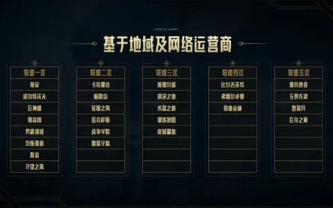 《英雄联盟》LOL开始跨区匹配，先在男爵领域和教育网大区测试