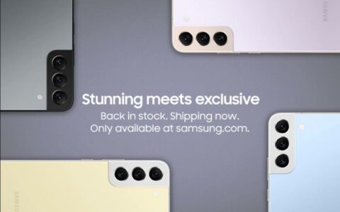 三星Samsung Galaxy S22翻新版在美国三星商店优惠225美元，售价395美元