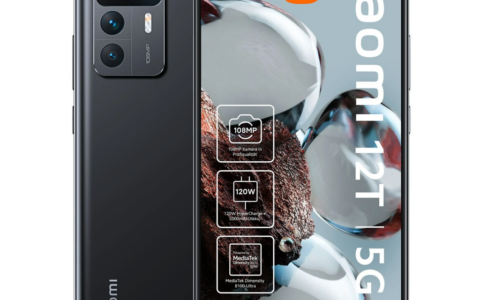 小米Xiaomi 12T 5G 256GB黑色版手机在德国MediaMarkt优惠300.9欧元，仅售349欧元