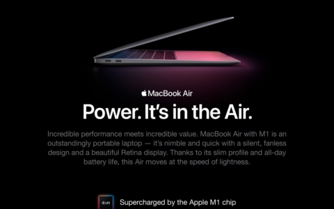 苹果Apple 2020 MacBook Air 笔记本电脑在英国亚马逊优惠201.03英镑，售价797.97英镑！