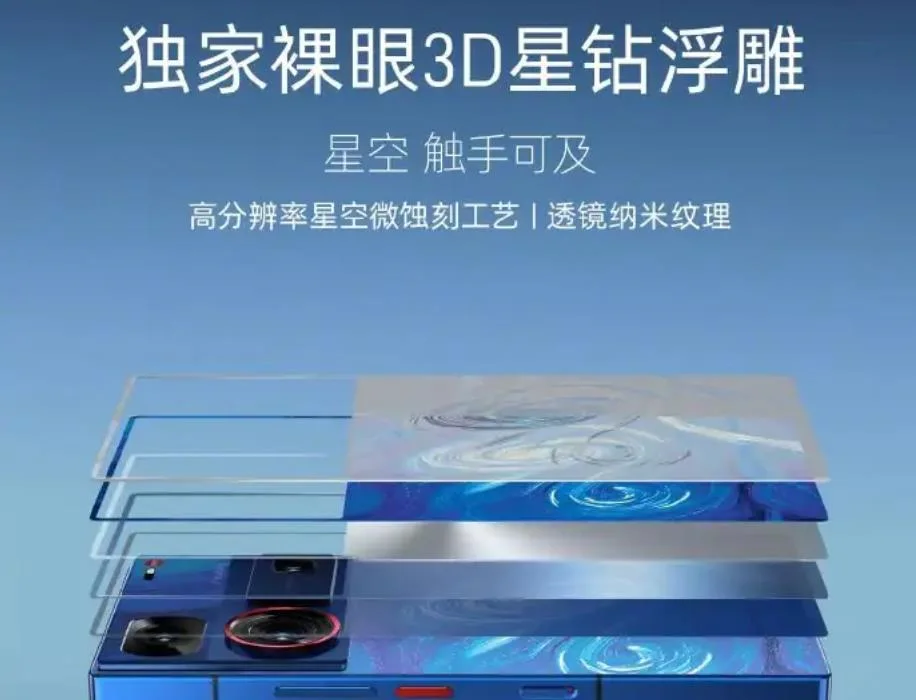 努比亚Nubia Z60 Ultra手机星空典藏版预热：独家裸眼3D星钻浮雕