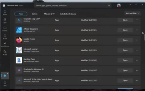 微软Microsoft Store更新22311版 修复应用库仅显示近期安装应用问题