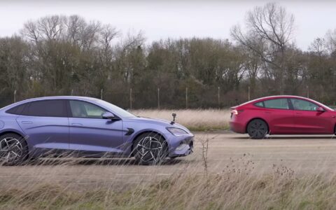 特斯拉Tesla Model 3 vs 比亚迪BYD海豹：电动汽车的性能对决
