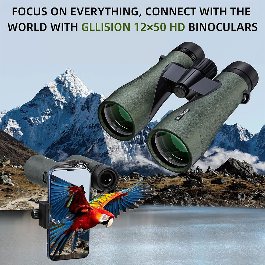 GLLYSION 12X50 双筒望远镜在新加坡亚马逊可以省73新元，仅售161新元！