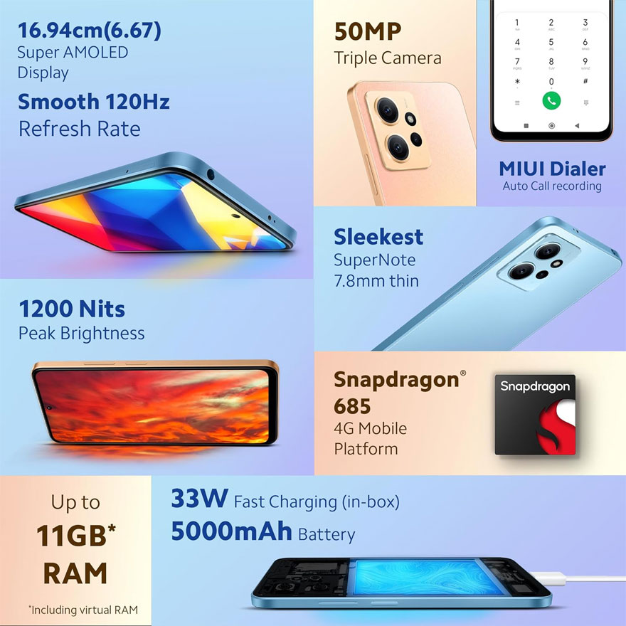 小米xiaomi Redmi Note 12在印度亚马逊可以省7000卢比，仅售11999卢比！