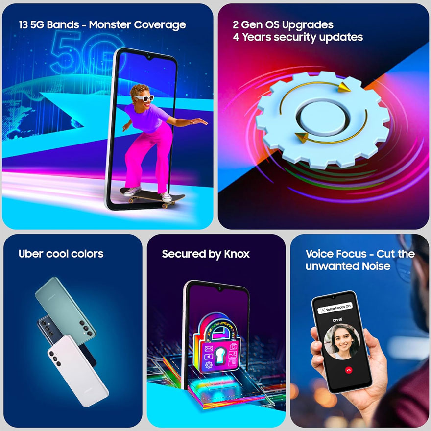 三星Samsung Galaxy M14 5G在印度亚马逊可以省5500卢比，仅售12490卢比！
