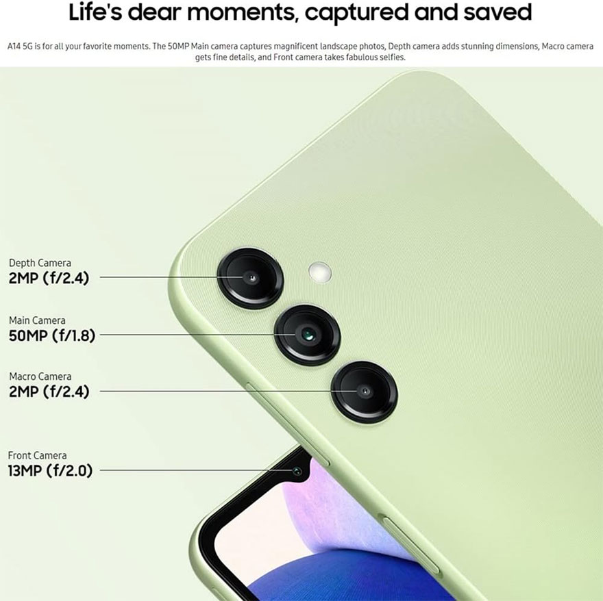 三星Samsung Galaxy A14 5G在美国亚马逊可以省11美元，仅售128美元！