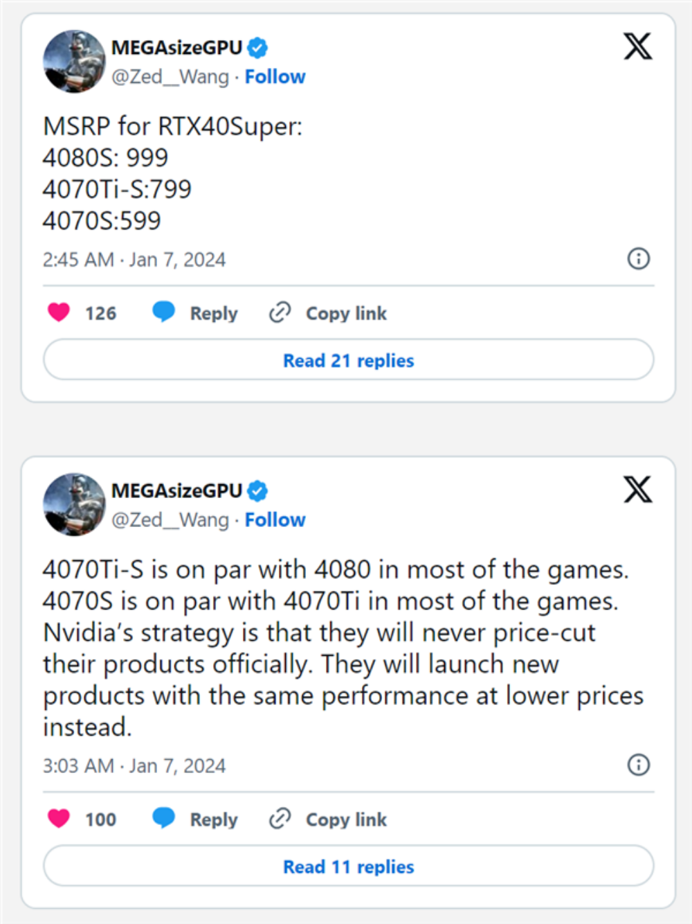 NVDIA RTX 40 SUPER显卡再曝光：这次老黄刀法真神了