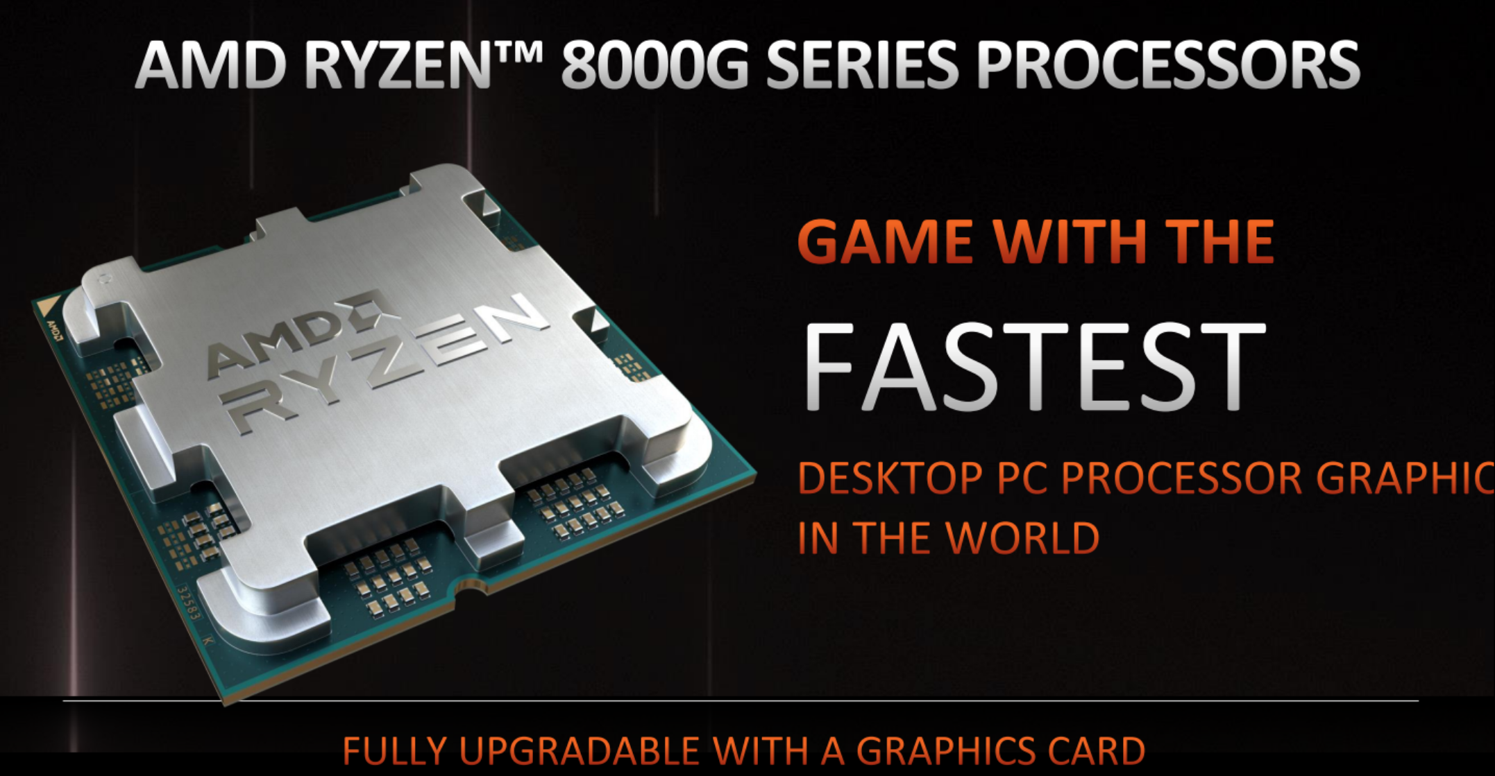 AMD公布桌面锐龙800G：核显性能提升