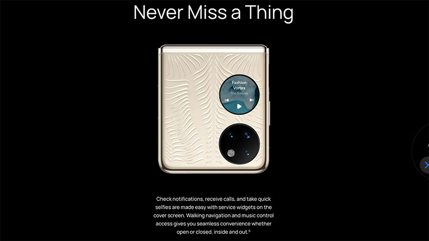 华为HUAWEI P50 Pocket在澳大利亚华为官网可以省1490澳元，仅售2531澳元！