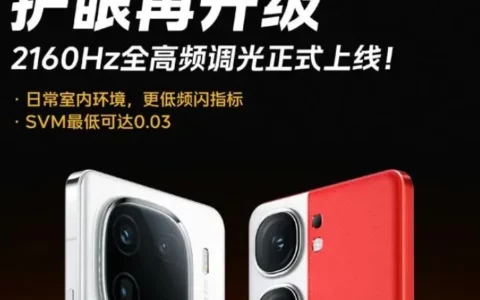 iQOO 12/Neo9系列全新OTA推送：2160Hz全高频调光
