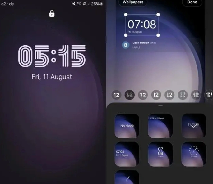 三星Samsung One UI 6.1系统升级：进一步解放锁屏字体定制限制