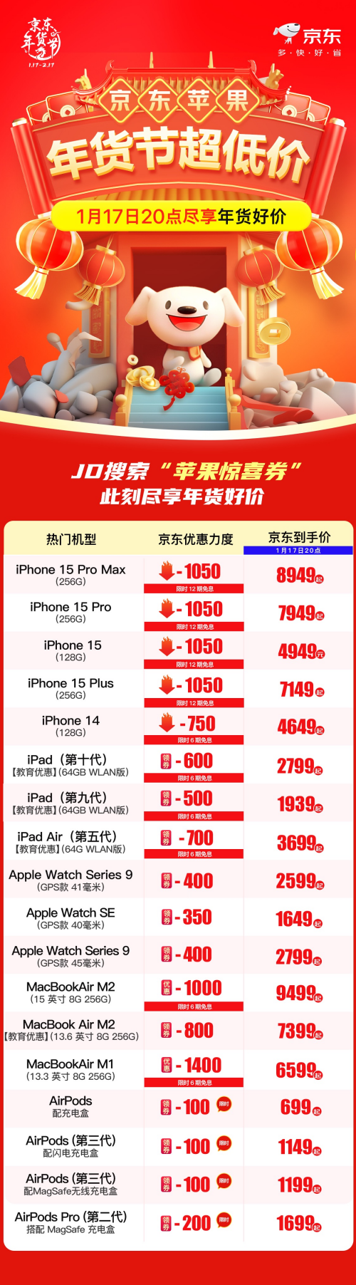 京东3C数码年货节以旧换新至高补贴2000 新品价格直降入手不用等