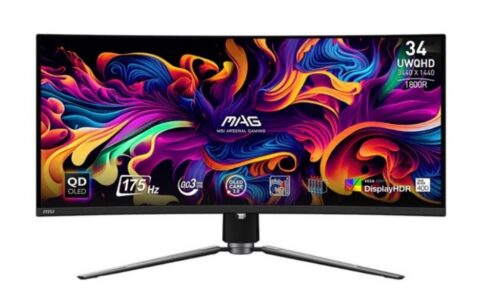 微星发布MAG 341CQP游戏显示器：QD-OLED面板+175Hz刷新率