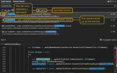 微软Microsoft Visual Studio 2022获得17.9 Preview 3更新：带来强大的代码搜索体验