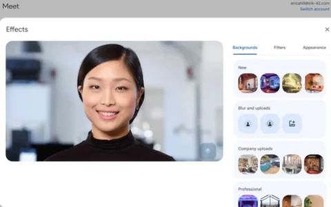 Google Meet推出新功能：更个性化的视频效果与照明体验