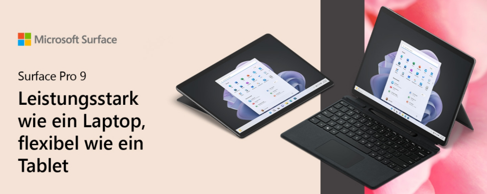 Microsoft Surface Pro 9二合一平板电脑在德国Amazon这样买更值，可省440欧元，仅售1199.00欧元
