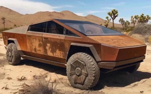 特斯拉Tesla Cybertruck生锈遭吐槽 不锈钢车身是假的？