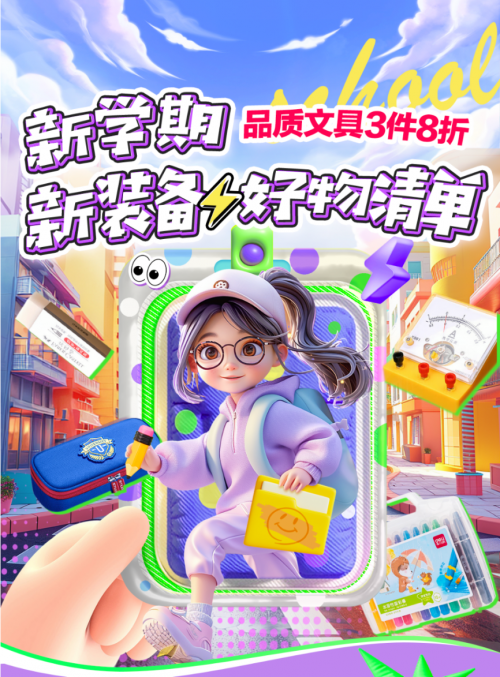 孩子开学装备无从下手？ 京东文具开学季满300减30好物清单一站购齐