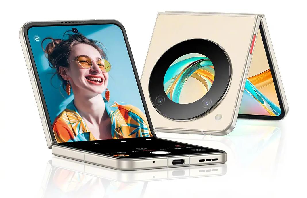 努比亚nubia Flip 5G外观全揭秘：竖向小折叠搭配圆形外屏