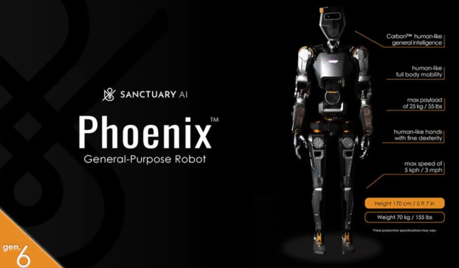 Sanctuary AI发布全新人形通用机器人Phoenix