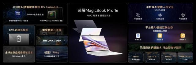 AI加持 效率加倍：荣耀MagicBook Pro 16正式开售，首销尊享价5999元起