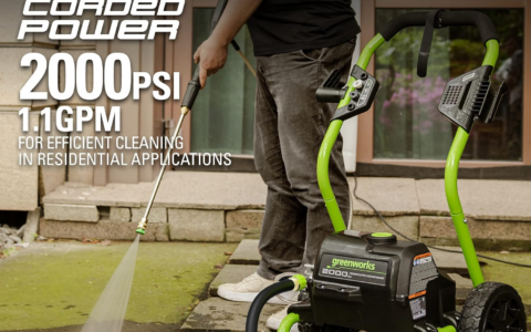 Greenworks 2000 PSI电动高压清洗机：美国亚马逊限时优惠，仅售161.49美元！