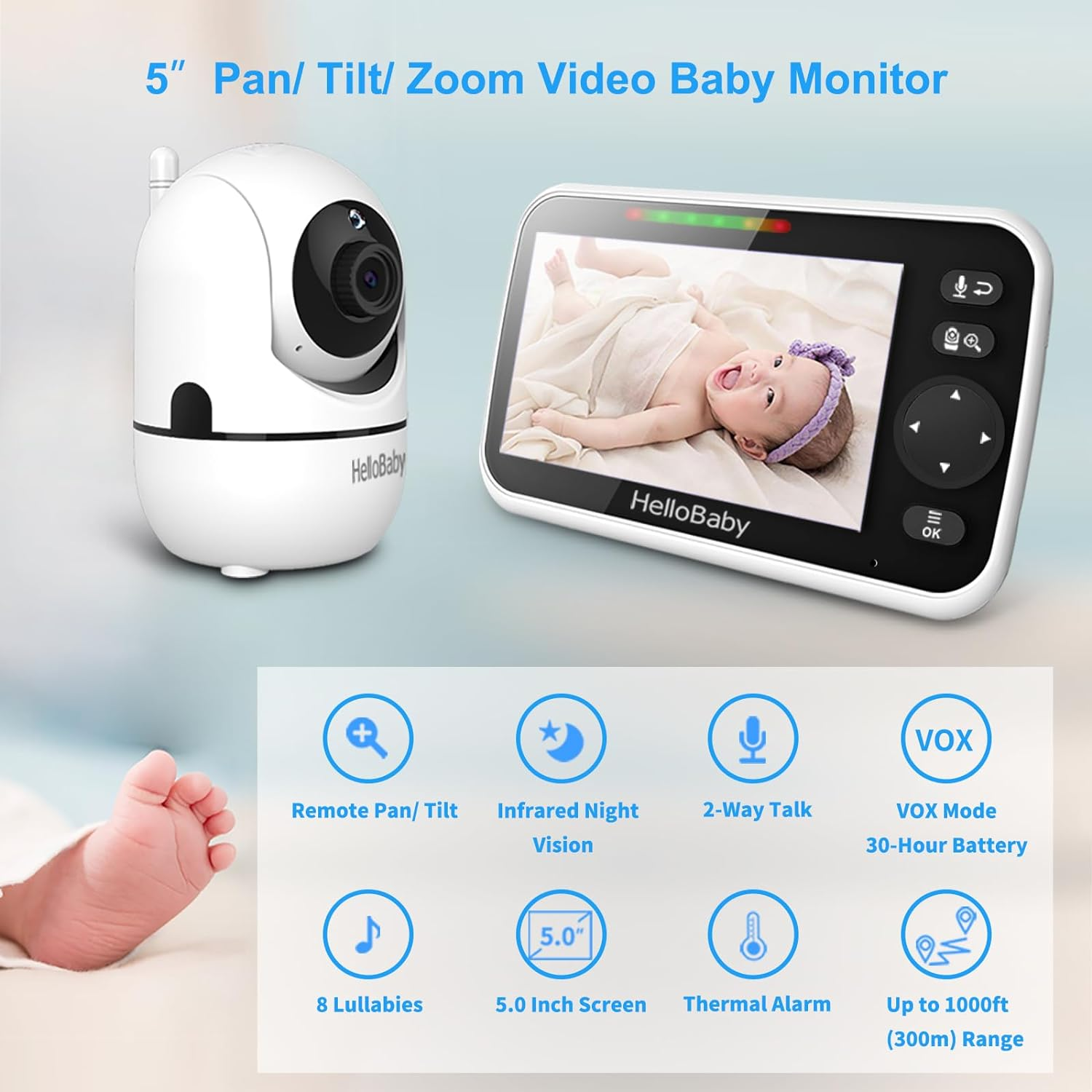 HelloBaby升级版监控器：美国亚马逊限时优惠，仅售67.99美元，享32美元的折扣