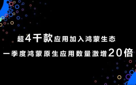华为鸿蒙生态迎来大爆发：超4000应用加入，垂直行业全覆盖