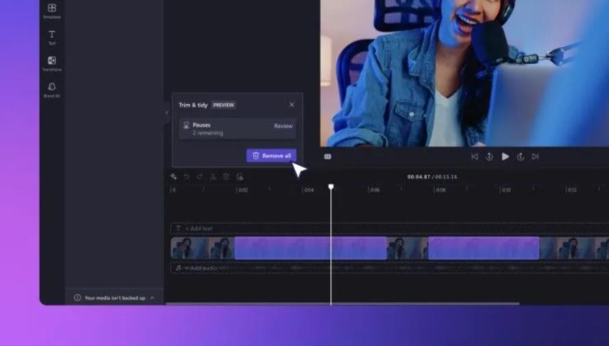 微软Clipchamp视频编辑工具推出AI新功能：快速清理无声部分内容